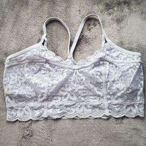 Aerie Light Baby Blue Lace Bralette